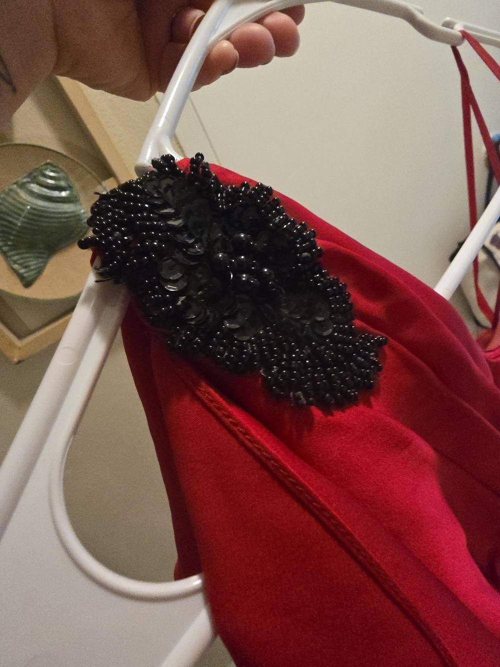 Cache Red One-Shoulder Ruffle Mini Dress Size 4 - Picture 3 of 4